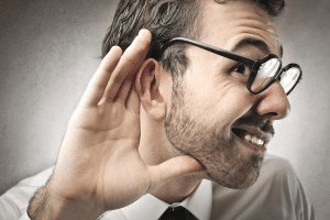 Man listening