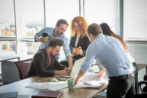 Business men and woman