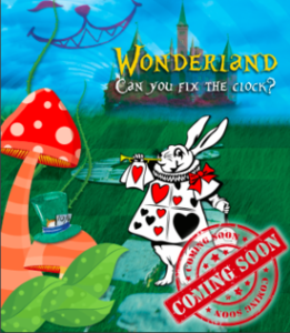 Alice and wonderland themed graphic