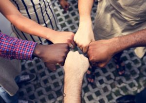 escape room in lawrenceville- fist bump